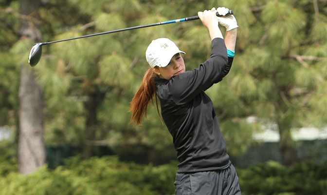 In addition to her 3.94 as an English major, Dexter placed 19th at the GNAC Women's Golf Championships. Photo by Shawn Toner.