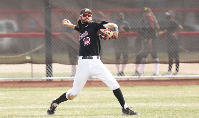 Central Washington senior outfielder Justin Hampson leads the GNAC with a .465 batting average and is second with a .542 on-base percentage and third with a .746 slugging percentage.