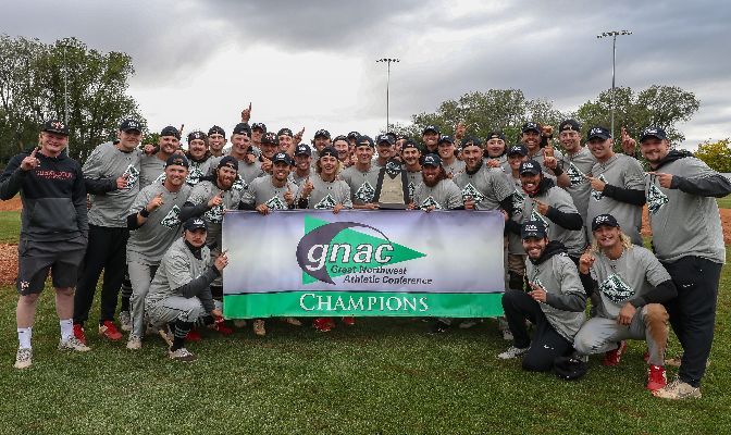 Northwest Nazarene won its first GNAC Championship in five years after also claiming the regular-season title with a 21-3 conference record. Photo by Loren Orr.