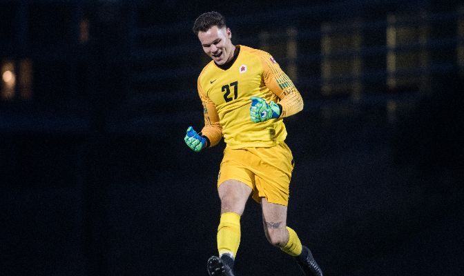 Aidan Bain took home GNAC Defensive Player of the Week after leading Simon Fraser to two shutout wins, including over No. 7 SPU.