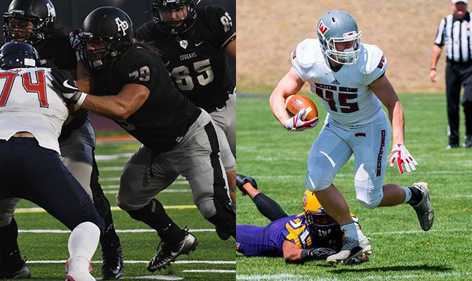 Both Jonah Wataru (left) and Caleb Tingstad (right) were also repeat GNAC Football All-Academic Team honorees.