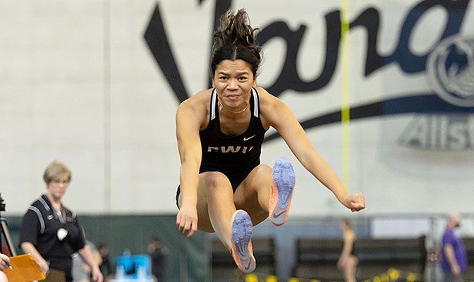 Central Washington's Erica Cabanos was named the GNAC Women's Field Athlete of the Week after winning the triple jump at the Lauren McCluskey Memorial Open.