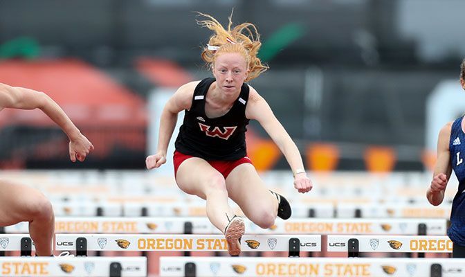 Western Oregon's Ana Popchock was named the GNAC Women's Track Athlete of the Week after setting the WOU record in the 60-meters and setting an NCAA Championships provisional qualifying mark.