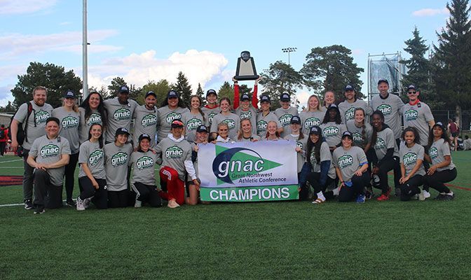 Western Oregon scored 155 points to win its first women's outdoor team championship since 2008. Photo by Caleb Dunlop.