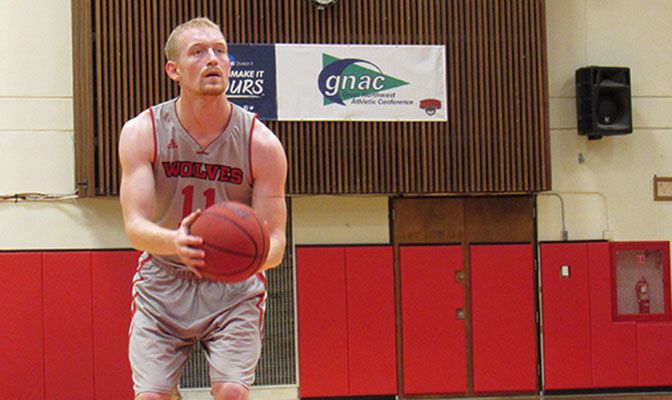 Western Oregon's Tanner Omlid set a GNAC single game record for steals and had the fourth triple-double in conference history to put the Wolves back in the GNAC title chase.