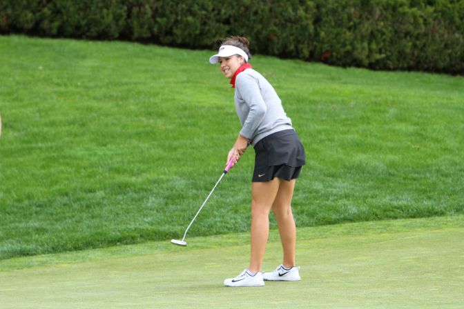 Kylie Jack is four strokes behind first place after shooting a 2-over par 73 in the first round.