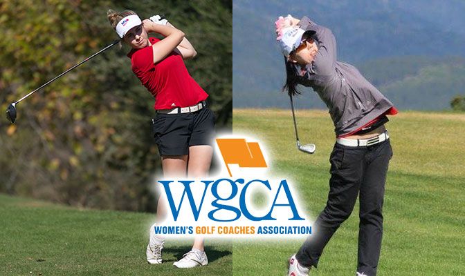 Jones (left) and Leung (right) were the lone GNAC golfers named to as 18Birdies WGCA All-American Scholars.