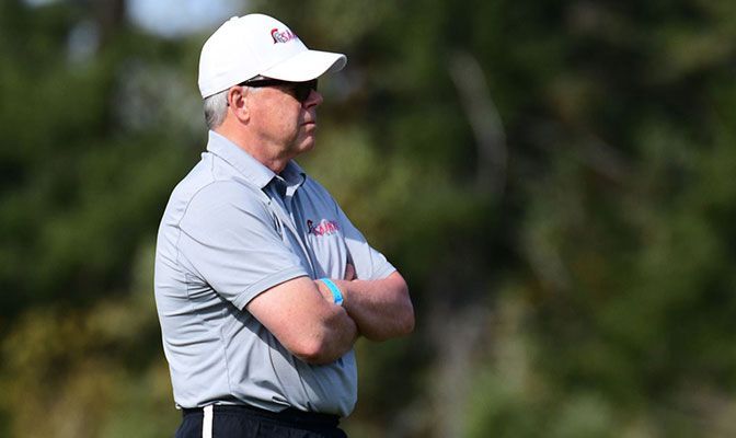 Kevin Bishop was named the GNAC Men's Golf Coach of the Year in 2012, 2014 and 2021.