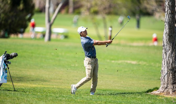 Western Washington's Jordan Lee shot a 1-under-par round of 70 and is tied for 25th place at even-par 142. Photo by Jayson Ortiz.