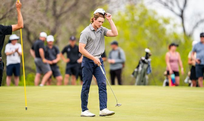 Western Washington's Devin Andrews finished tied for 15th in a 108-golfer field at the NCAA West/South Central Super Regional, the highest GNAC finish. Photo by Jayson Ortiz.