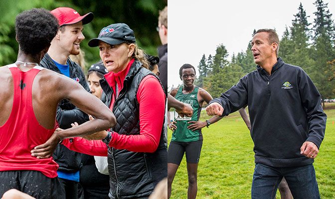 Simon Fraser's Brit Townsend (left) led the SFU women to a sixth place nationals finish. Alaska Anchorage's Michael Friess saw the Seawolves' men earn their third top-five NCAA finish.