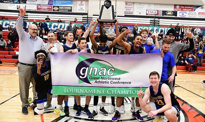 Alaska limited Central Washington to 38.6 percent from the field to win the GNAC championship. Pghoto by Ron Smith.