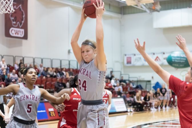 Central Washington sophomore Kassidy Malcolm leads the league with seven defensive rebounds per game.