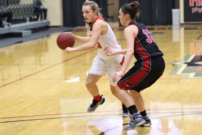 Guard Avery Albecht leads top-ranked Northwest Nazarene with an average of 12.6 points per game this season.