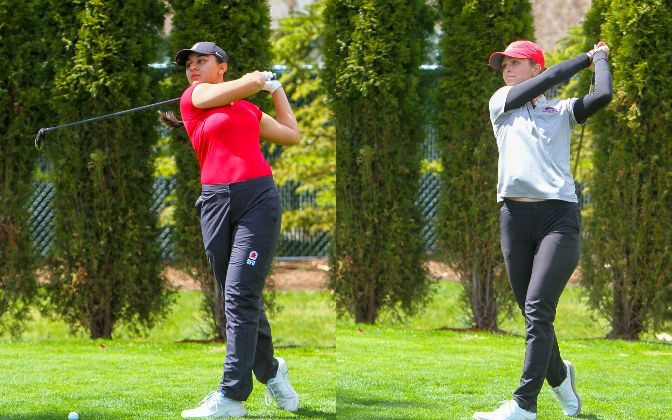 Simon Fraser heads to the NCAA West Regional in Dallas, Texas with the GNAC's automatic berth while NNU's Elle McCord is one of six individual golfers selected to compete. | Photos by Shawn Toner