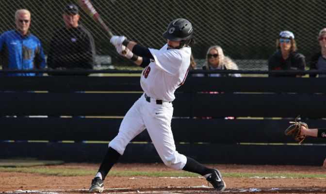 Central Washington's Justin Hampson was named the GNAC Baseball Player of the Week and leads the conference with 12 hits and a .462 batting average.