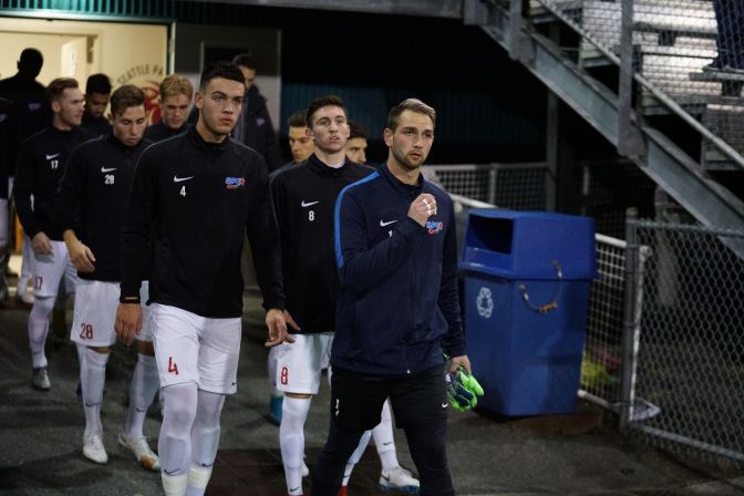 The West Region's top seed dropped its first postseason contest of the season on Saturday night in Seattle. (credit: Geoff Vlcek)