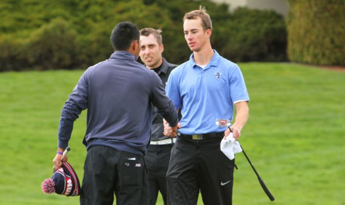 Simon Fraser's Chris Crisologo (left) and Western Washington's Chris Hatch (right) were both selected to the PING All-West Region Team.