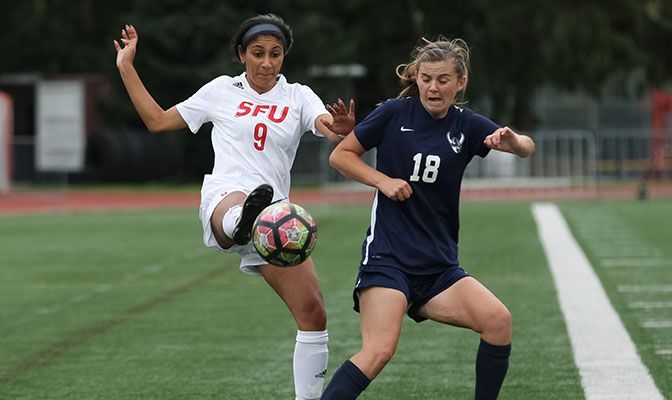 Monpreet Heer holds the conference single-game high for points with six after scoring two goals and assisting on two others against Western Oregon.