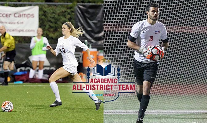 Huesers was named to the team for a third time, while Watson received his second consecutive recognition from CoSIDA.