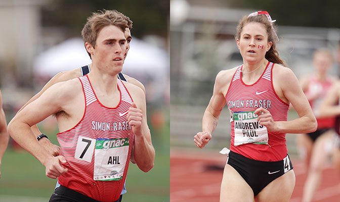 Aaron Ahl (left) and Alison Andrews-Paul are both finalists for University Athlete of the Year at the Sport BC Athlete of the Year awards.