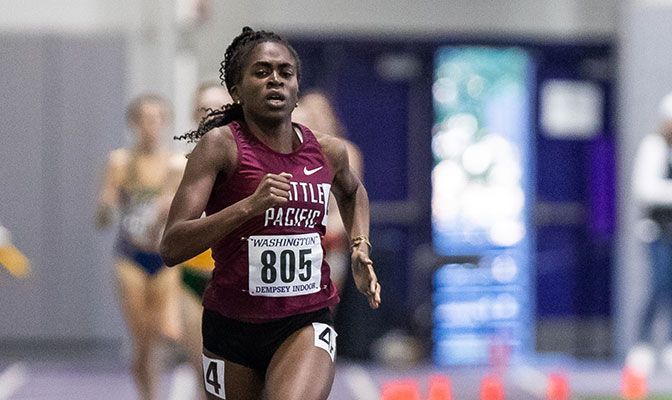Seattle Pacific's Vanessa Aniteye lowered her Division II best time in the women's 800 meters at the UW Invitational.
