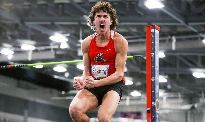 NNU sophomore Steven Schmidt claimed a win in the long jump and won three events in the heptathlon to headline a strong opening day for NNU at the GNAC Indoor Track & Field Championships.