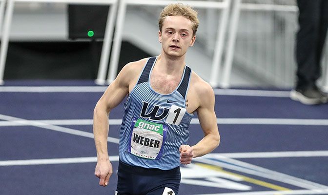Drew Weber's time of 1:49.84 in the 800 meters at the Ken Shannon Last Chance Invite ranks No. 12 in Division II this season.