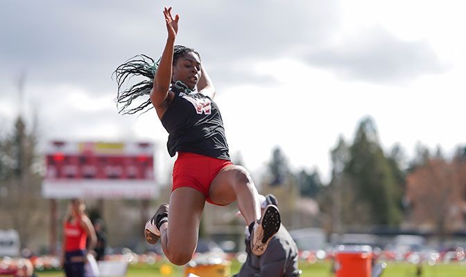 Western Oregon's Ujunwa Nwokoma set a school record and provisionally qualified for the NCAA Championships in the women's long jump at the Pacific Coast Intercollegiate.