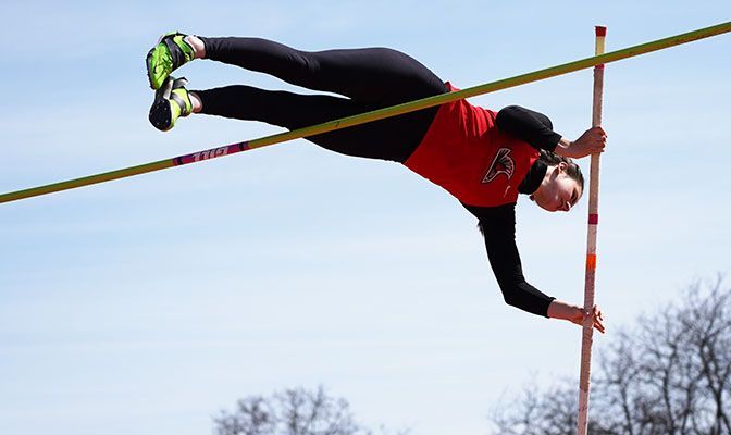 Kinsey Yenor was among three Northwest Nazarene athletes to set school records last week, goinng 13 feet, 0.75 inches in the women's pole vault at tbe Bengal Invitational.