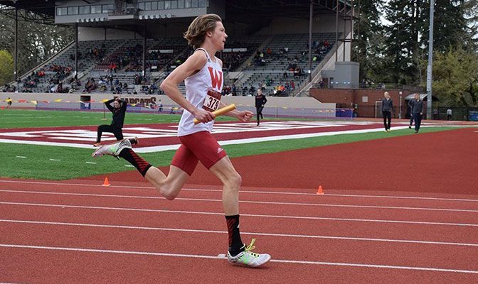 Western Oregon's David Ribich reset his own GNAC record in the 1,500 meters at the Bryan Clay with a Division II-leading time of 3:42.21.