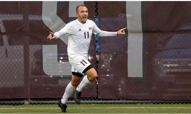 Titus Grant has three game-winning goals this season, tied for second in Division II. Grant's Seattle Pacific Falcons are 6-1-0 overall.