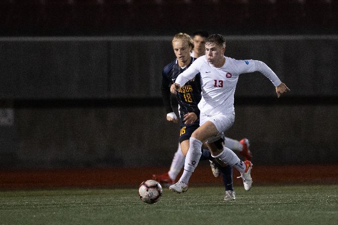 Freshman Justus Meier scored one of Simon Fraser's two goals this week. That was all the team needed to take home a pair of 1-0 wins.