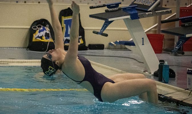 Alaska swimmer Lainey Lioi swam the freestyle leg in medley relays for the team during her freshman season.