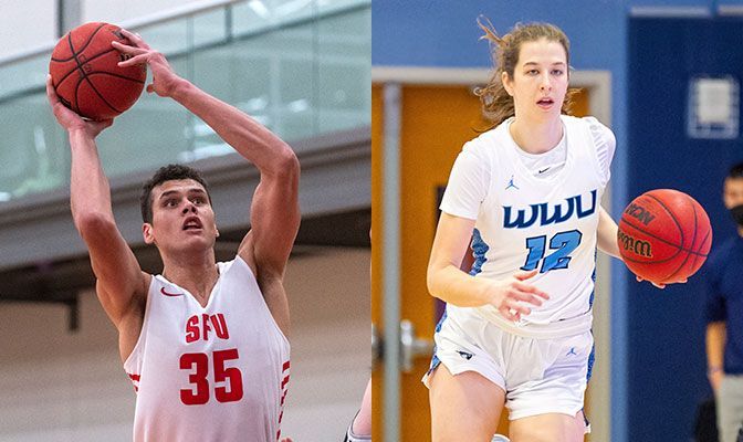 Julian Roche (left) averaged 18 points and 10.5 rebounds per game while Emma Duff averaged 20 points and 7.5 rebounds per game.