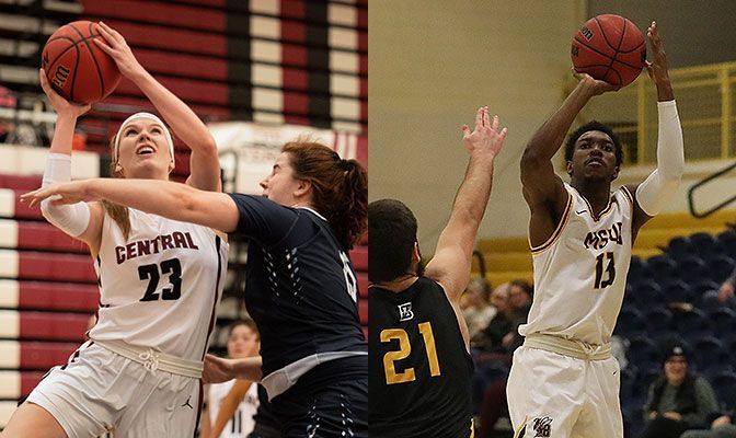 Samantha Bowman (left) averaged 22.5 points and 14.5 rebounds in two games. Wiggins scored 25.3 points per game in three contests.