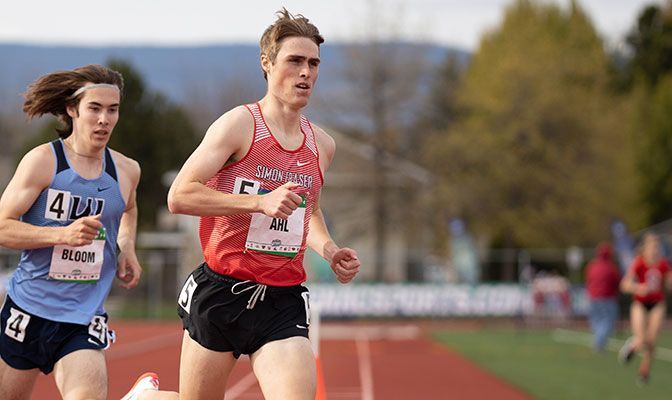 Aaron Ahl was the GNAC men's cross country champion, the indoor champ in the mile and 3,000 meters and the outdoor champion at 800 meters. Photo by Jacob Thompson.