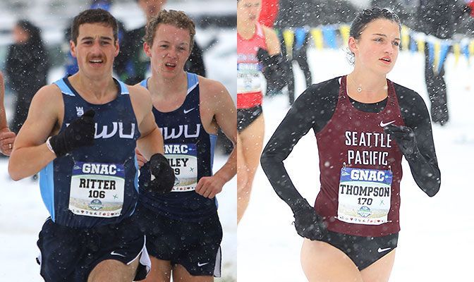 Alec Ritter (left) is the top returning runner for Western Washington while Elizabeth Thompson is the top returning runner for Seattle Pacific.