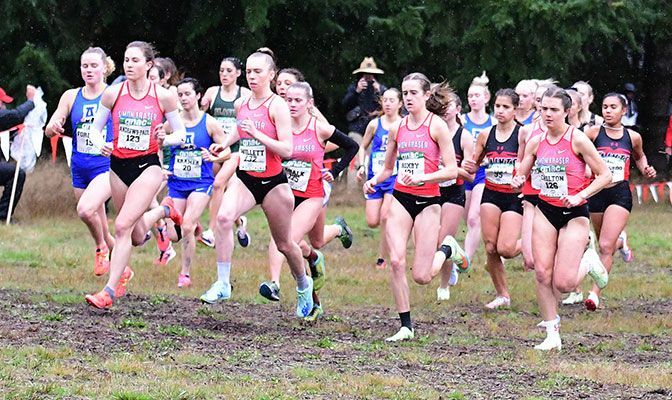 Simon Fraser's women won the GNAC Championships by 45 points and has yet to lose to a Division II team this season. Photo by Ron Smith.