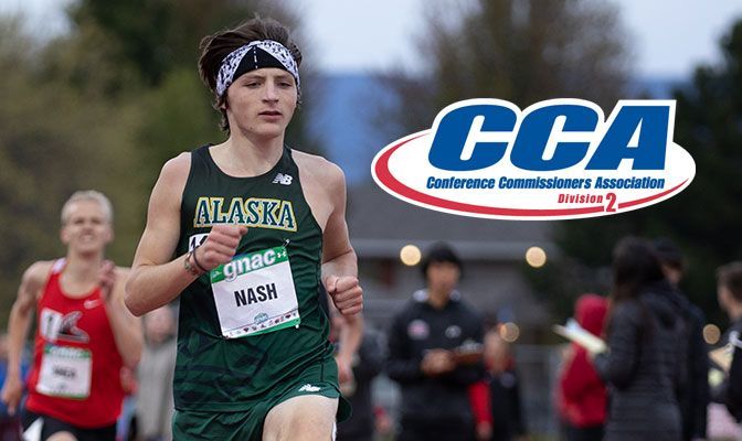 Coleman Nash won the GNAC outdoor title in both the 5,000 and 10,000 meters and was an All-American both in cross country and outdoors in the 5,000.