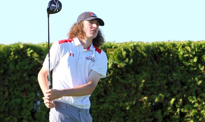 Saint Martin's senior Tyler Fitchett leads the conference with a 73.0 stroke average and earned GNAC Player of the Week honors after he tied for seventh place at the Mustang Intercollegiate.