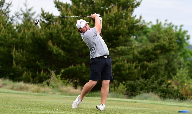 Saint Martin's junior Max Turnquist earned Second Team All-GNAC honors in 2020-21 after he ranked eighth in the conference with a 75 stroke average. Photo by Ron Smith.