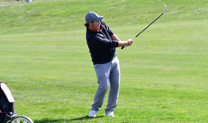 Junior Max Turnquist led Saint Martin's to a National Championships berth in a tie for sixth place at even-par 216. Photo by Ron Smith.