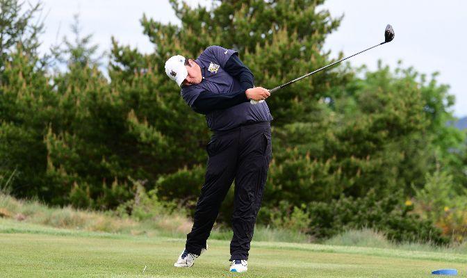 Montana State Billings' Garrett Woodin is competing at the NCAA Division II National Championships as an individual after placing third at the West/South Central Regional. Photo by Ron Smith.