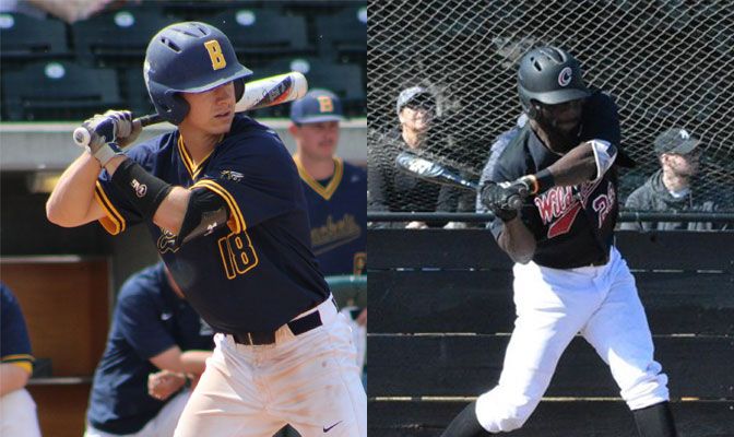 Garcia (left) is fifth in the GNAC with a .354 batting average while Smith leads the conference hitting .410. The duo has combined for 23 doubles and 56 RBIs this year.
