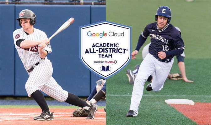 Leverett (left) and Crosby are both three-time GNAC All-Academic selections. Both players were also named to the GNAC All-Conference team earlier this month.