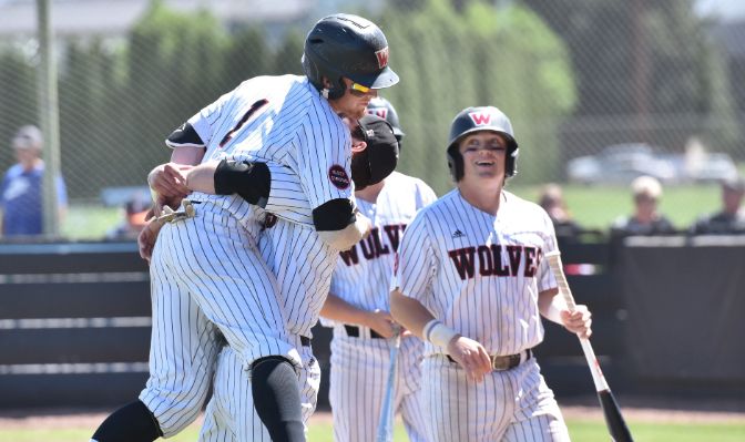Western Oregon compiled 19 hits and saw five players record three or more hits on afternoon. Photo by Bryan Clark.