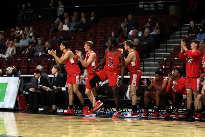 The Northwest Nazarene bench had plenty to celebrate on Friday as the team knocked off in-state rival and Division I foe Idaho.