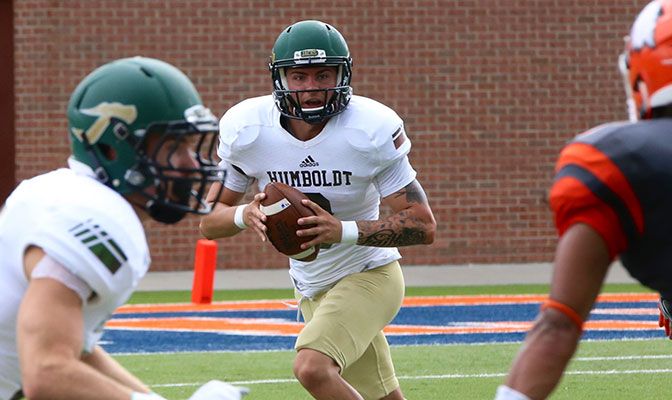 Quarterback Robert Webber led Humboldt State to their 52-45 win at Carson-Newman with 380 passing yards and three touchdowns.