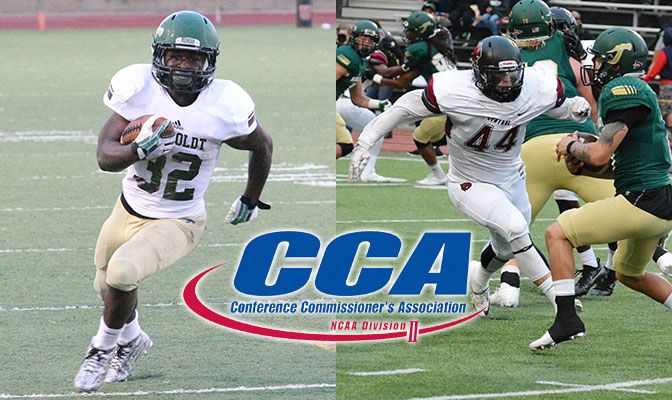 Ja'Quan Gardner (left) rushed for 1,300 yards and was among the Division II leaders in rushing. Kevin Haynes finished with 109 tackles and was 17th in Division II with 10.9 tackles per game.